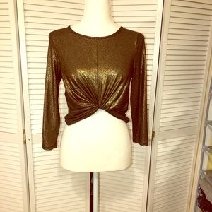 Atmosphere gold crop top